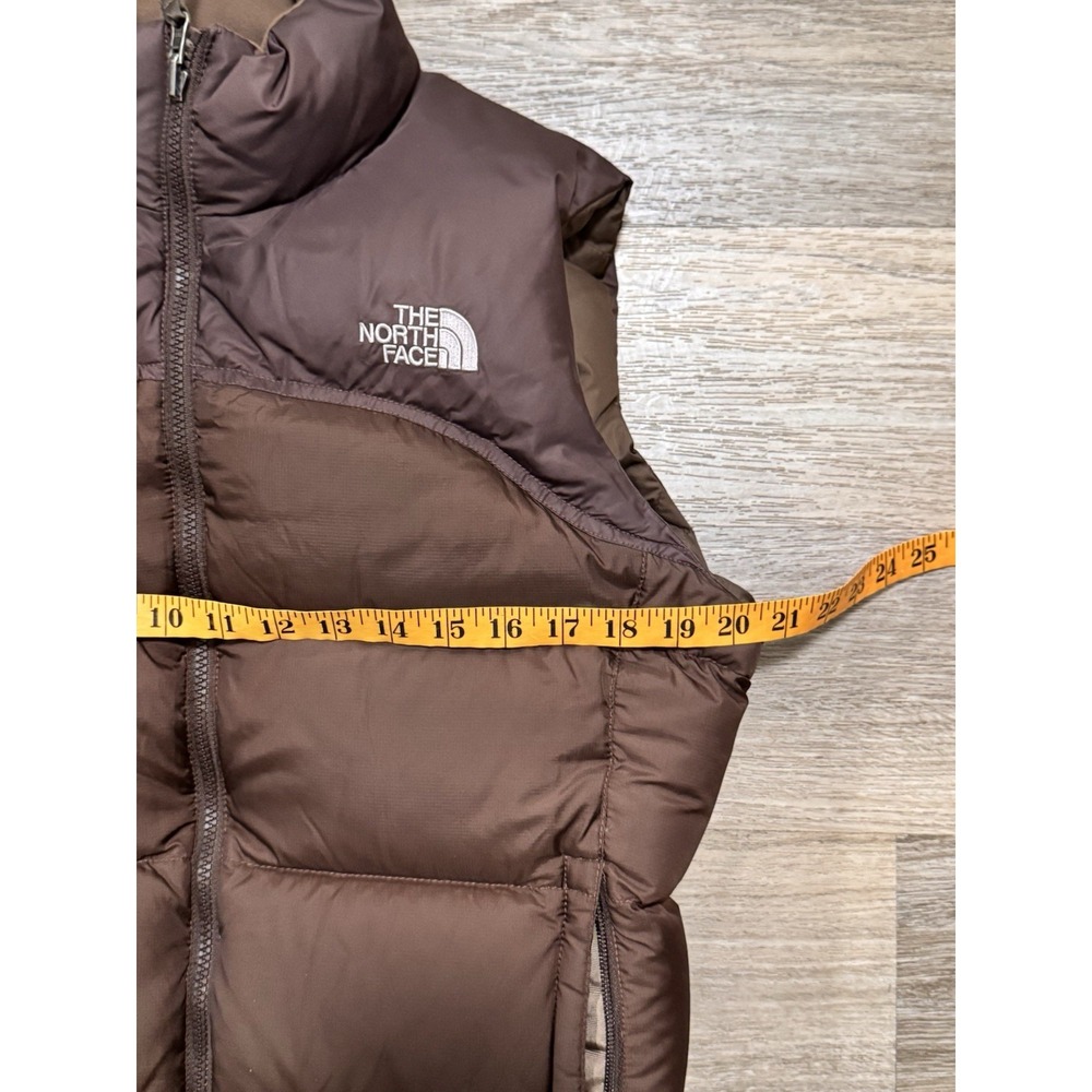 North Face Womens Medium Brown Nuptse Puffer Vest 700 Down Retro 96 Vintage Coat - Picture 4 of 7